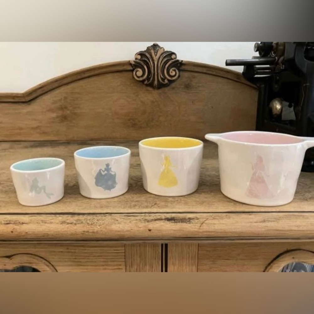 Rae Dunn Disney Princess Silhouette Measuring Cups